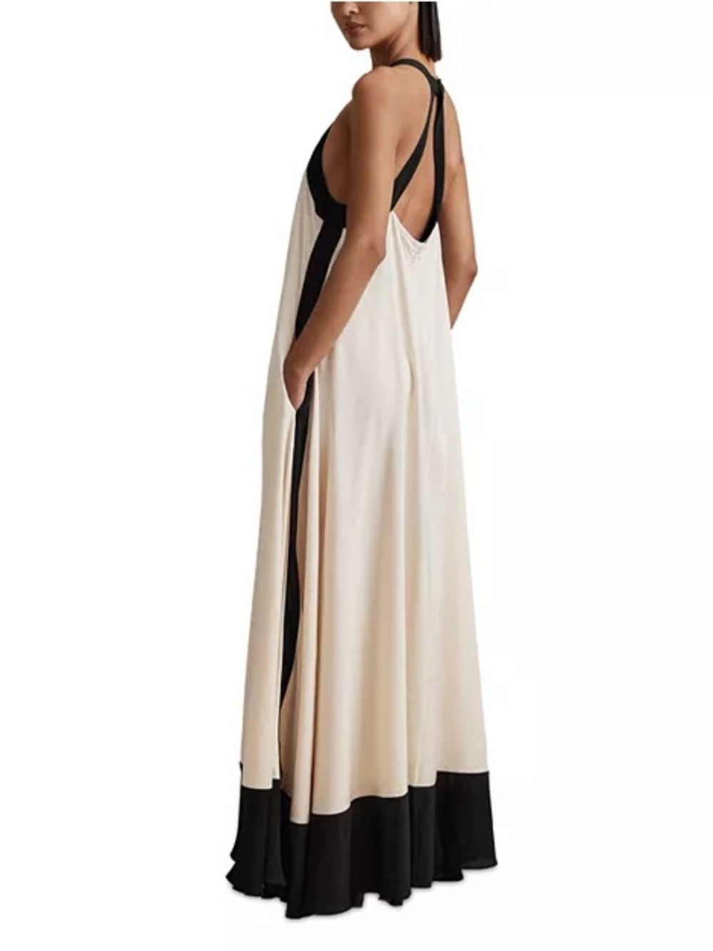Reiss Aubree Color Blocked Maxi Dress in size 6 - Picture 2 of 7